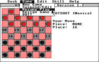 Hotshot Checkers atari screenshot